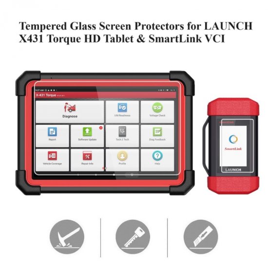 Tempered Glass Screen Protectors for LAUNCH X431 Torque HD - Click Image to Close